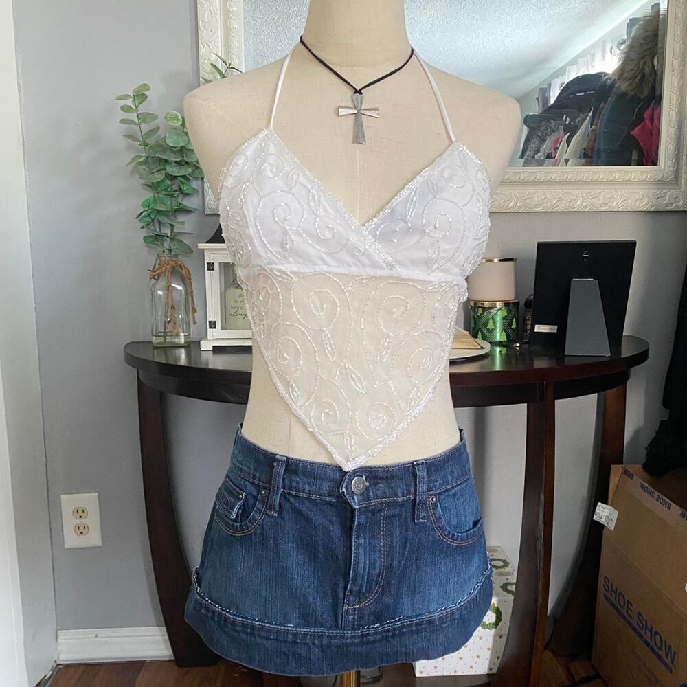 Y2k beaded top size med